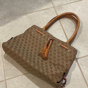 Dooney and Burke fabric purse. Lightly used. Great neutral color.